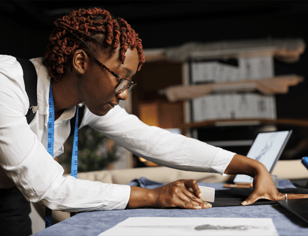 woman working