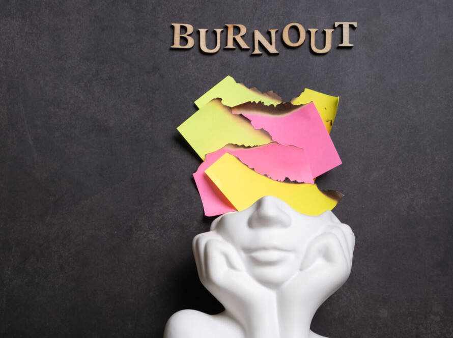 conceptual visual representation of burnout.